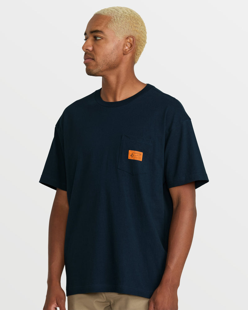 Volcom Men's Volcom Workwear Certifico Short Sleeve Tee Navy