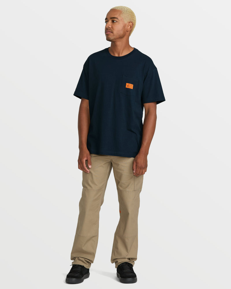 Volcom Men's Volcom Workwear Certifico Short Sleeve Tee Navy
