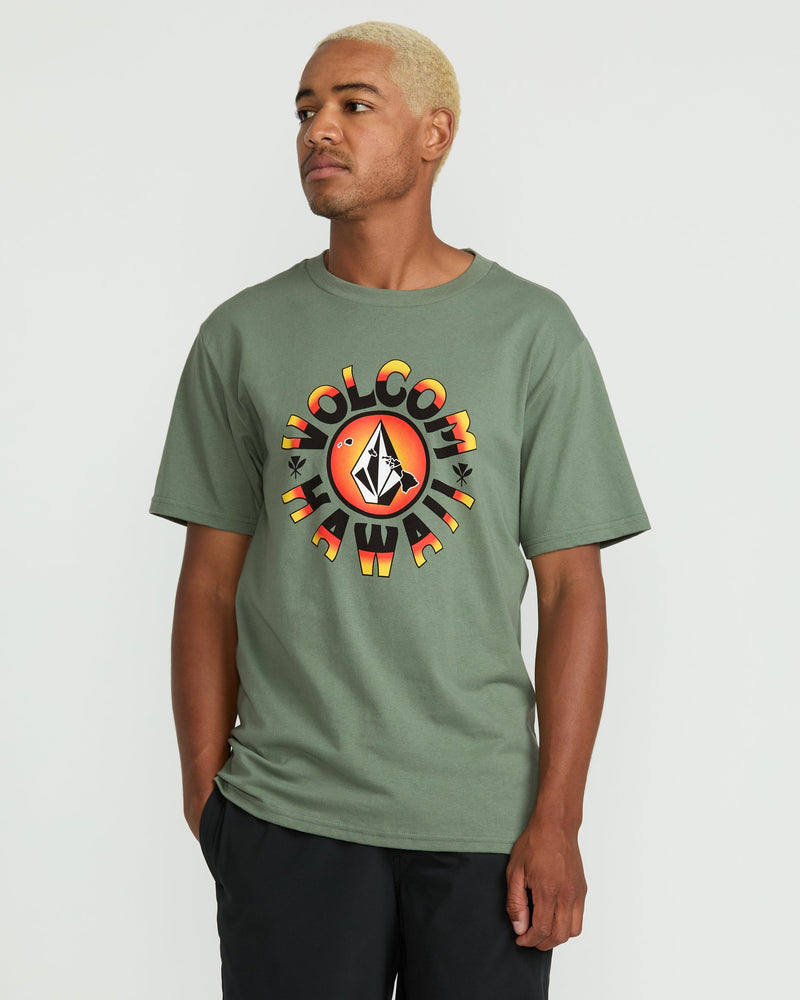 Volcom Men's Rotation Short Sleeve Tee Light Olive