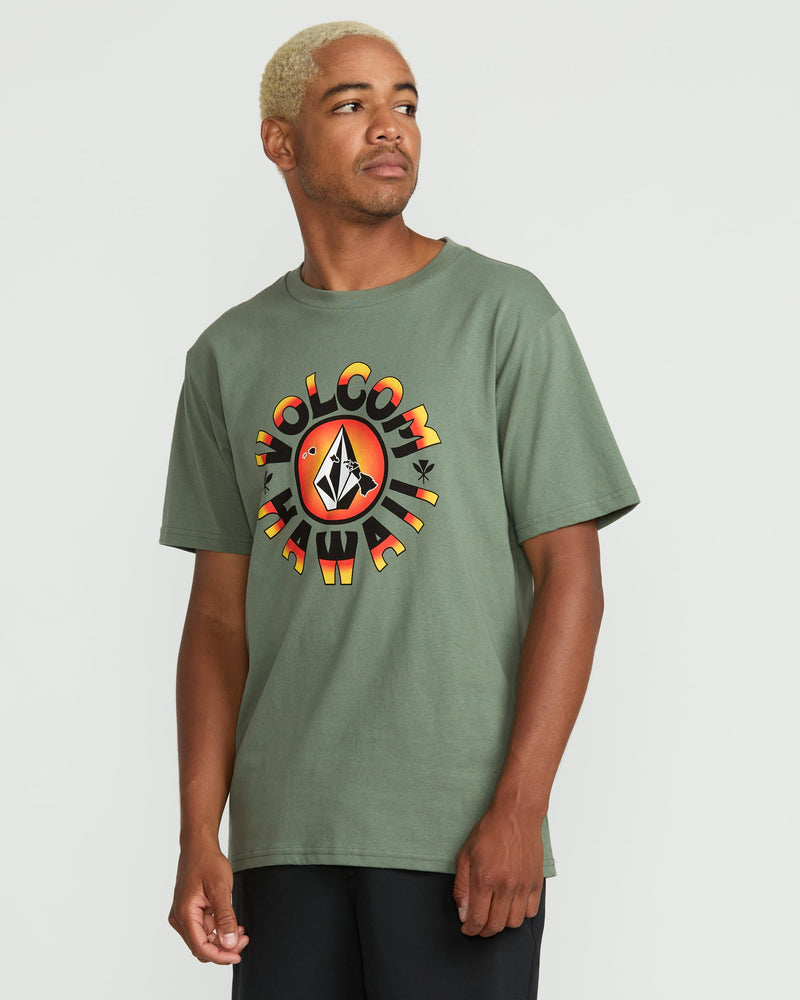 Volcom Men's Rotation Short Sleeve Tee Light Olive