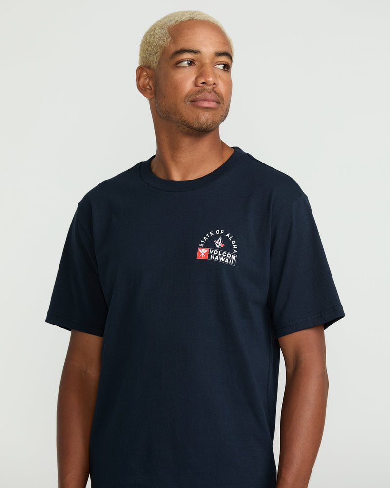 Volcom Men's Lattitude Short Sleeve Tee Navy