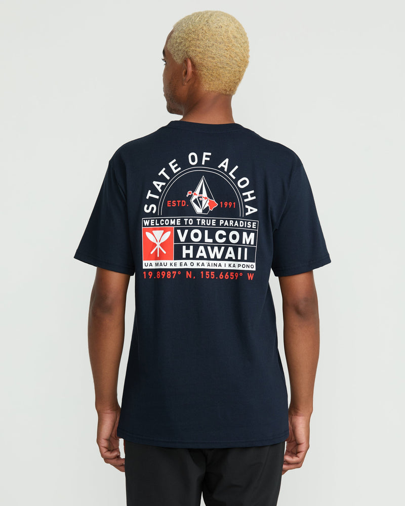 Volcom Men's Lattitude Short Sleeve Tee Navy