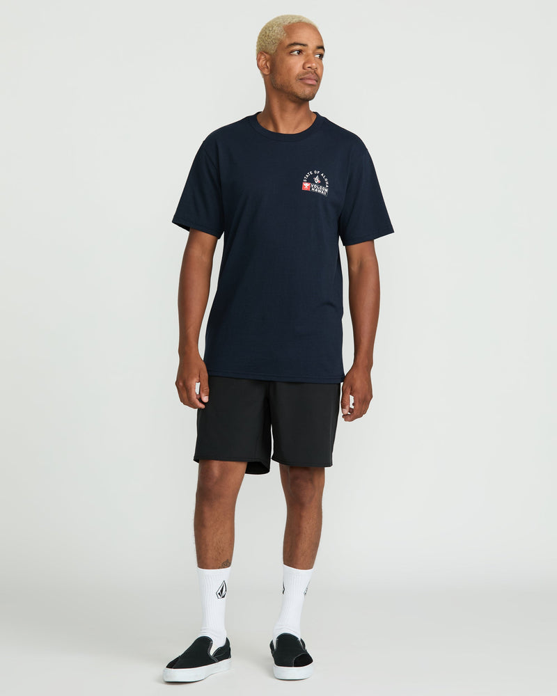 Volcom Men's Lattitude Short Sleeve Tee Navy