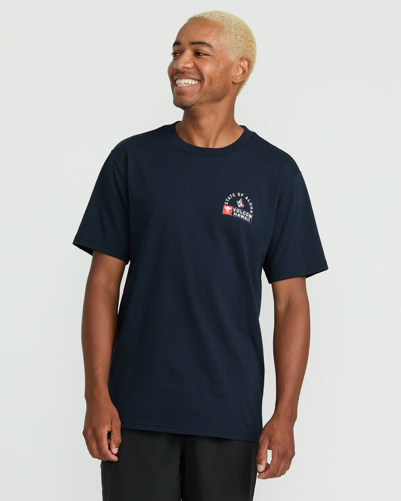 Volcom Men's Lattitude Short Sleeve Tee Navy