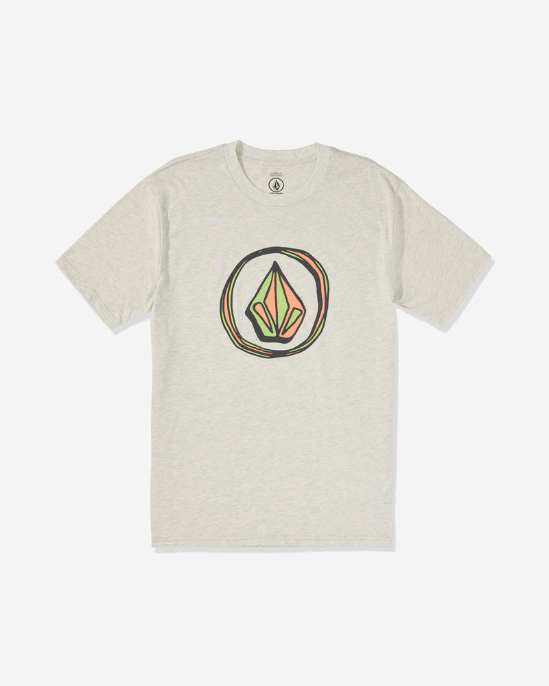 Men's Circle Stone Short Sleeve Tee-Stone Heather-Volcom