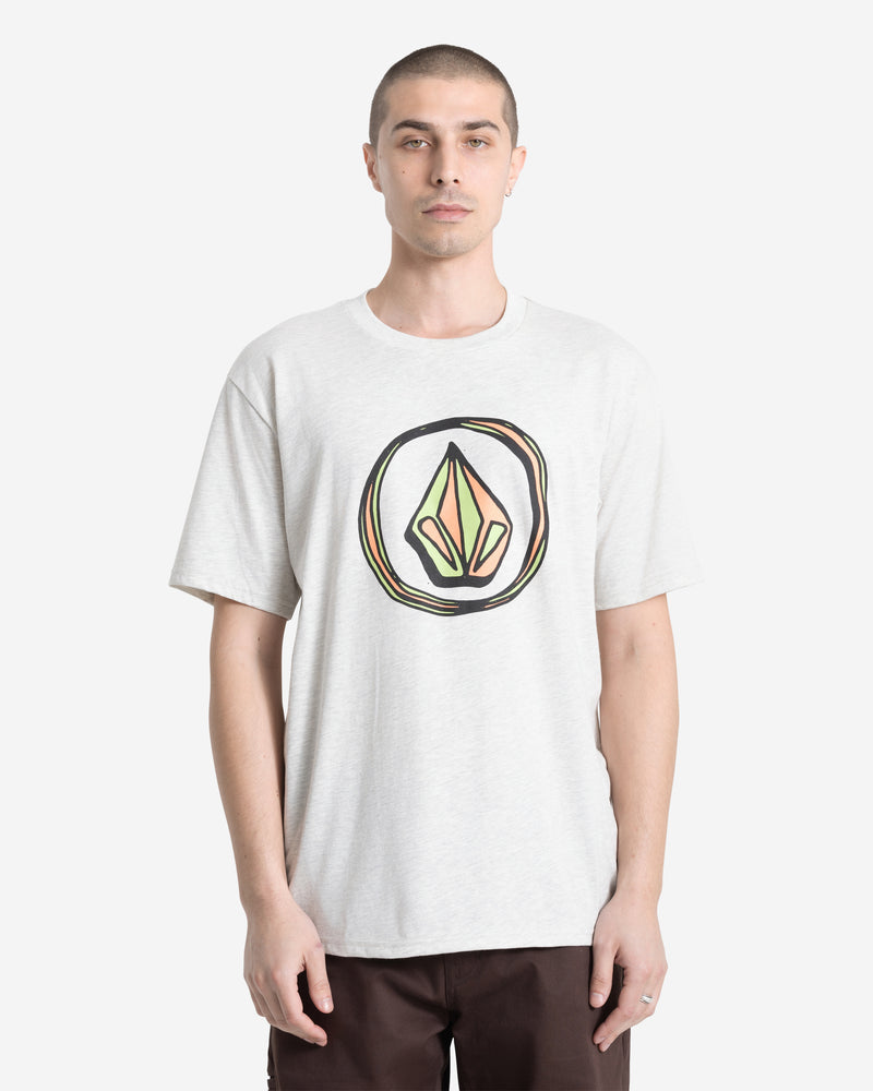 Men's Circle Stone Short Sleeve Tee-Stone Heather-Volcom
