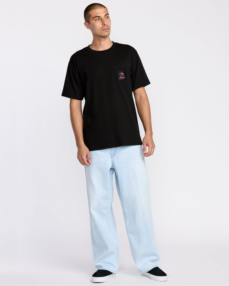 Men's Speed Snake Pocket Short Sleeve Tee-Black-Volcom