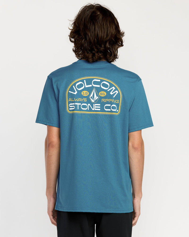 Men's Always Ripping Short Sleeve Tee-Coronet Blue-Volcom