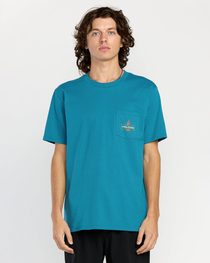 Men's Lugnut Pocket Short Sleeve Tee-Coronet Blue-Volcom