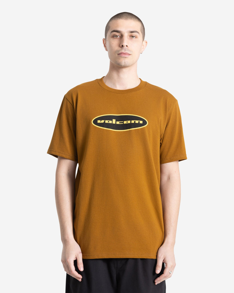 Volcom Men's Quone Short Sleeve Tee Major Brown
