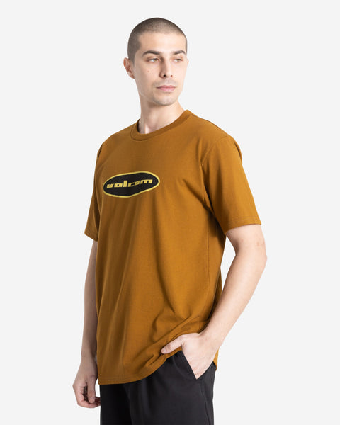 Volcom Men's Quone Short Sleeve Tee Major Brown