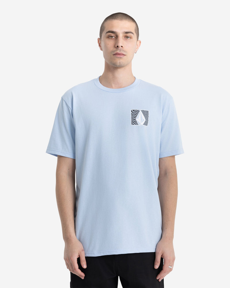 Men's Wavy Train Short Sleeve Tee-Pastel Blue-Volcom