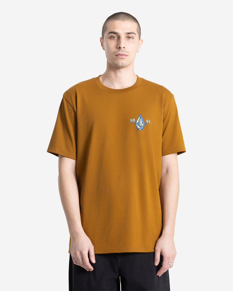 Volcom Men's Countertop Short Sleeve Tee Major Brown