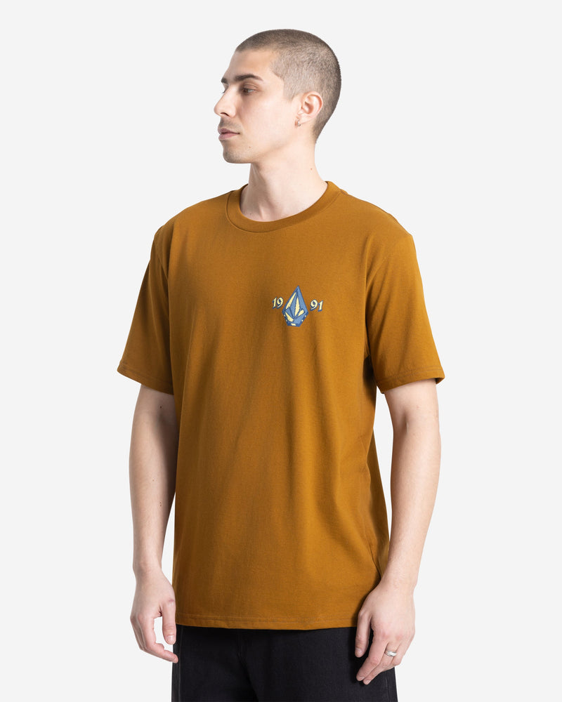 Volcom Men's Countertop Short Sleeve Tee Major Brown