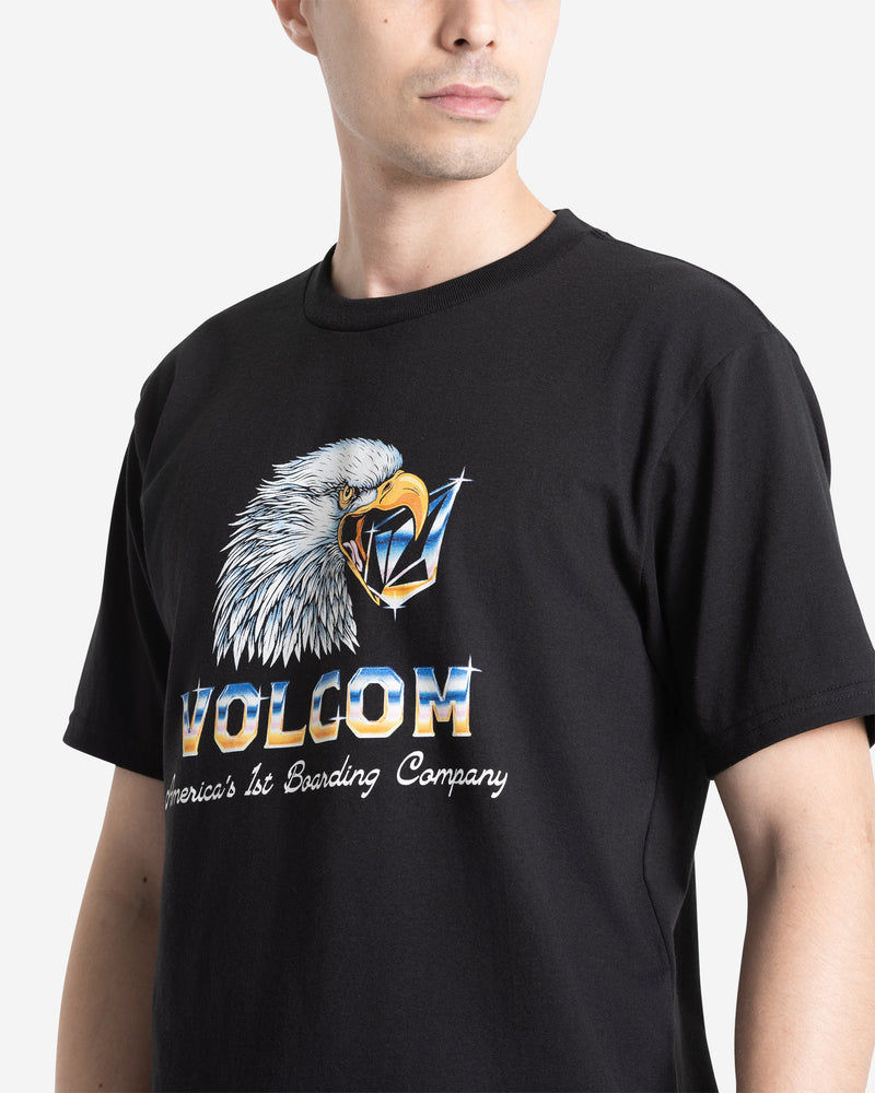 Men's American Steel Short Sleeve Tee-Black-Volcom