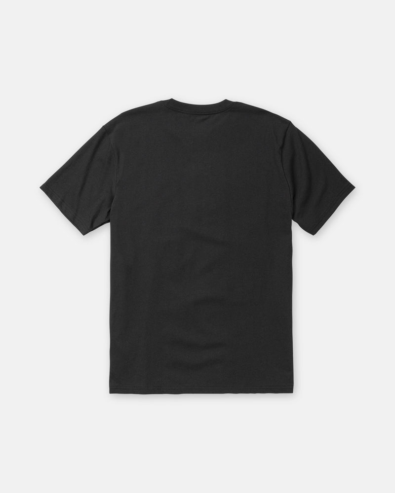 Men’s Full Stone Short Sleeve Tee by Volcom, shown laid flat on a white background with the back facing up. Features a classic fit and crafted from premium ring spun cotton for lasting comfort.