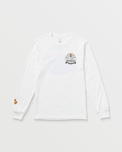 Volcom Men's Postcard Long Sleeve Tee White