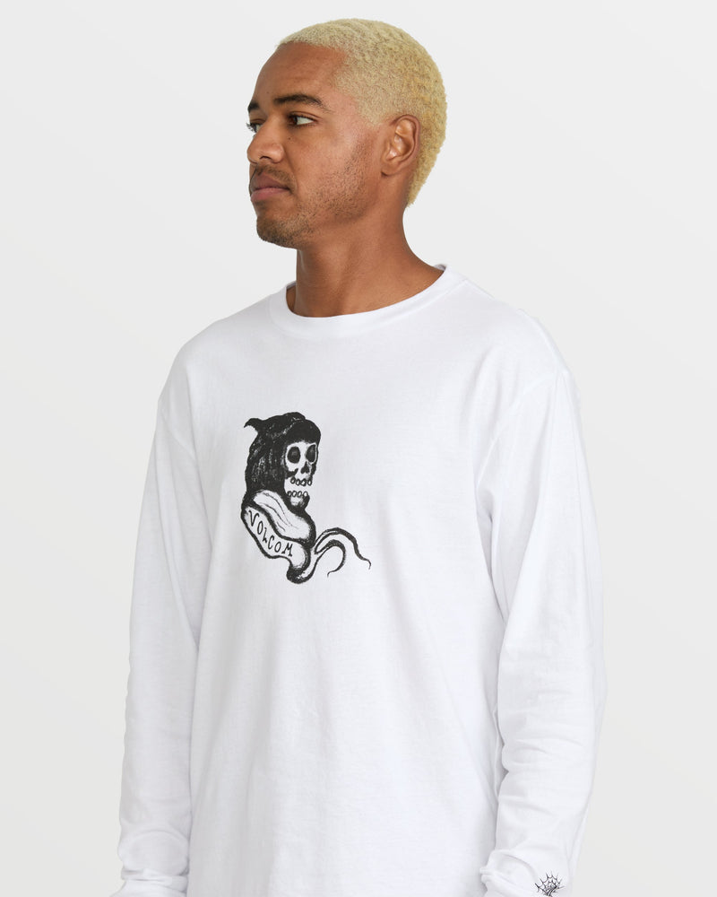 Volcom Men's Featured Artist Seth Conboy Long Sleeve Tee White