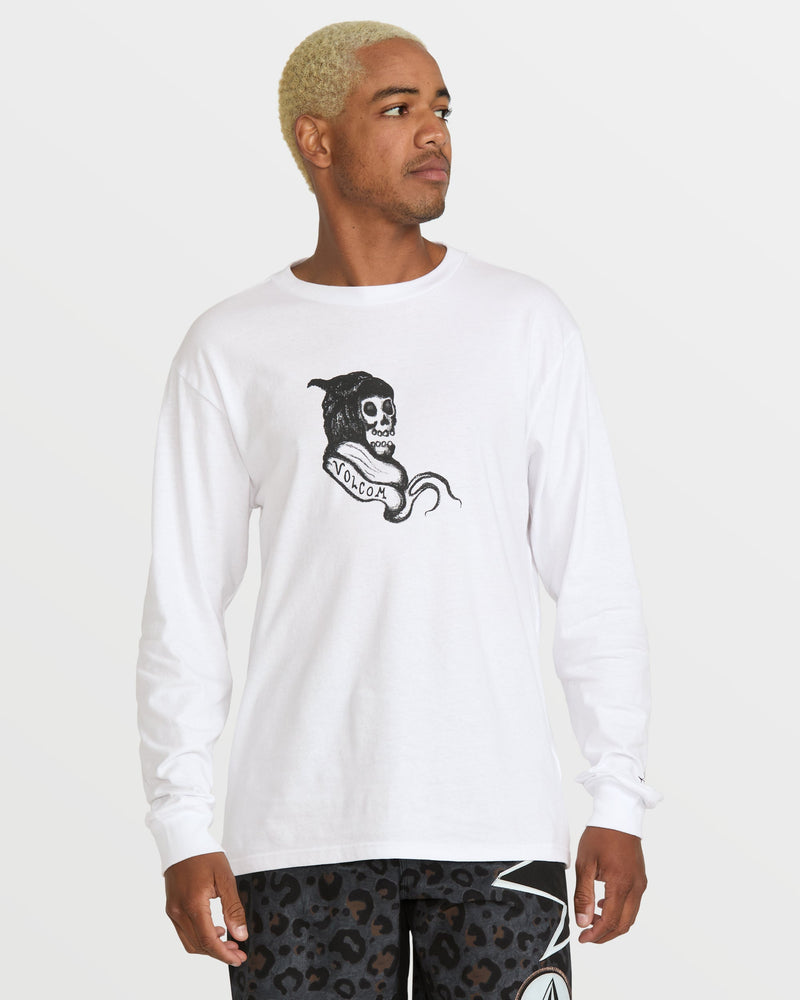 Volcom Men's Featured Artist Seth Conboy Long Sleeve Tee White