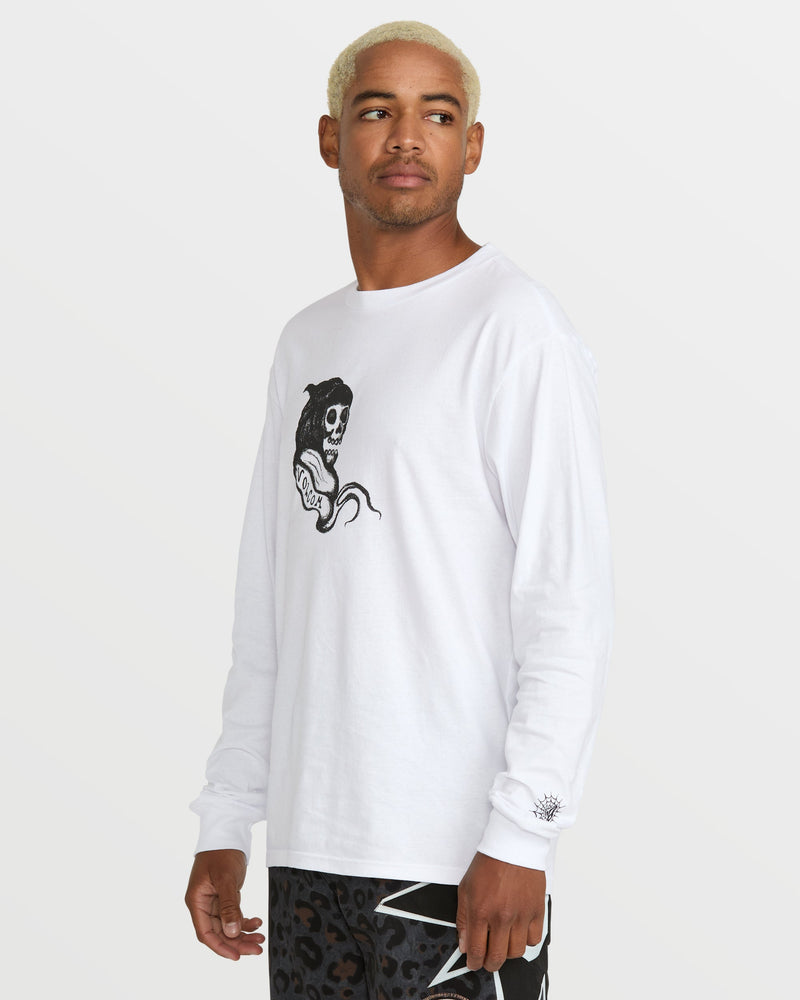 Volcom Men's Featured Artist Seth Conboy Long Sleeve Tee White