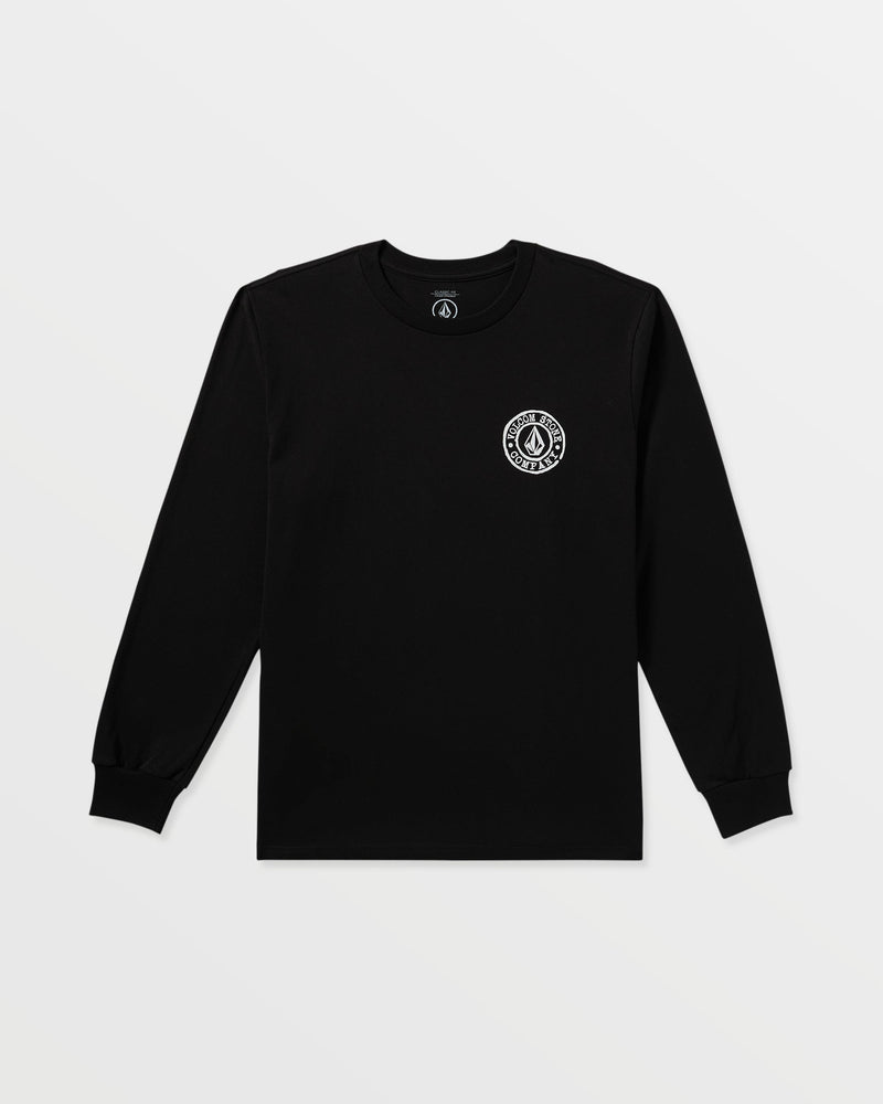 Volcom Men's Logo Stamp Long Sleeve Tee Black
