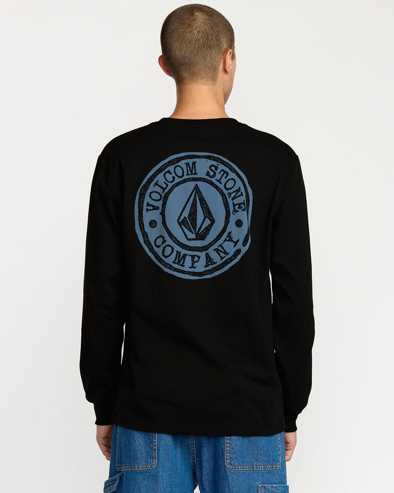 Volcom Men's Logo Stamp Long Sleeve Tee 
