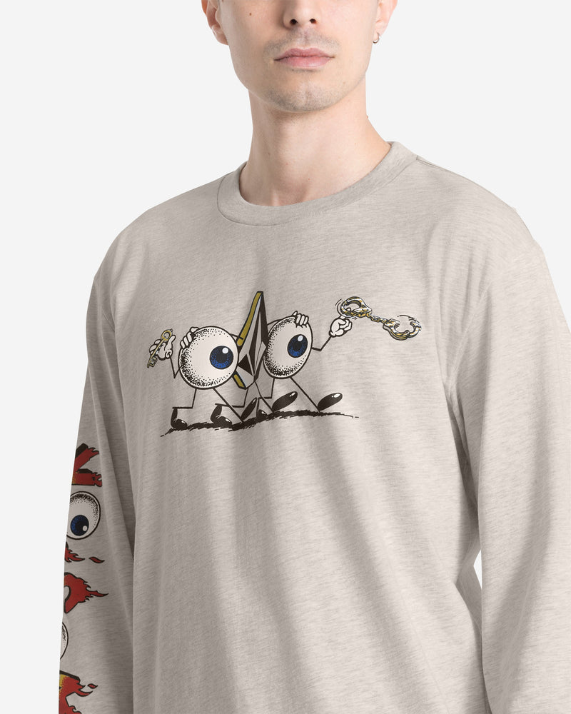Men's Featured Artist Daniel Shepard Budz Long Sleeve Tee-Stone Heather-Volcom