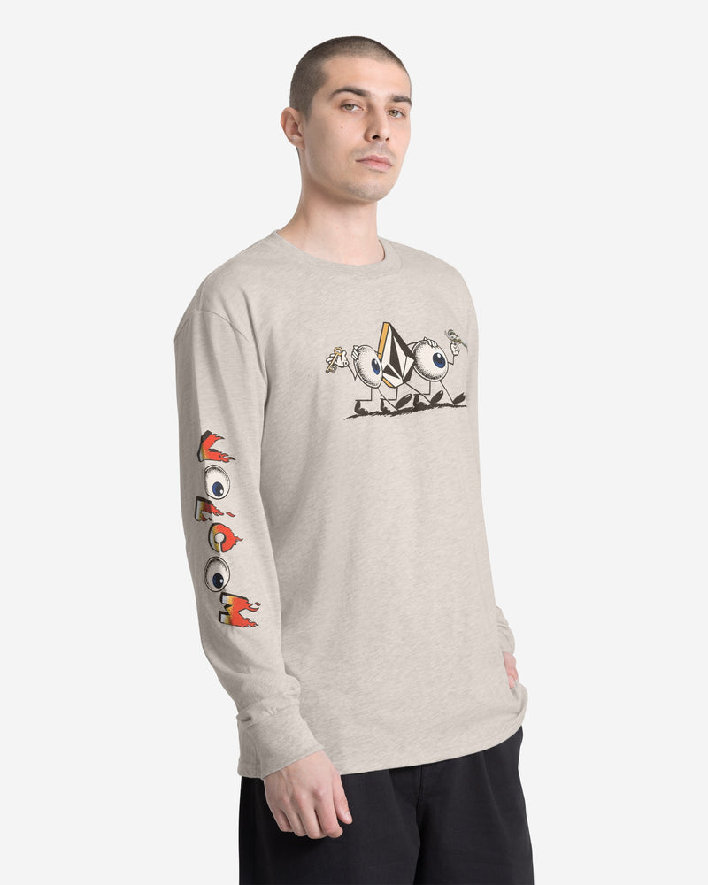 Men's Featured Artist Daniel Shepard Budz Long Sleeve Tee-Stone Heather-Volcom