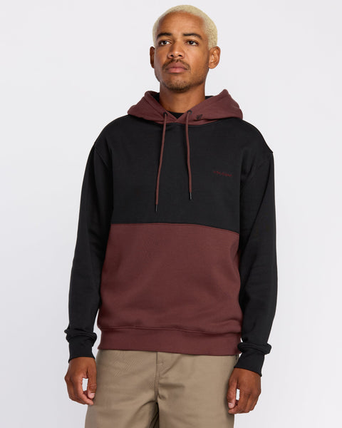 Men's Divided Pullover-Merlot-Volcom