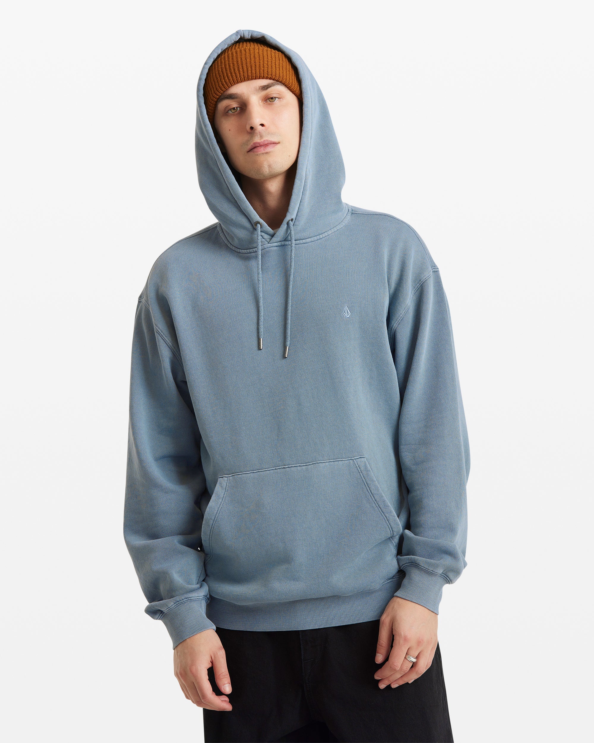 Volcom Men's Single Stone Pw Pullover Blue Wash
