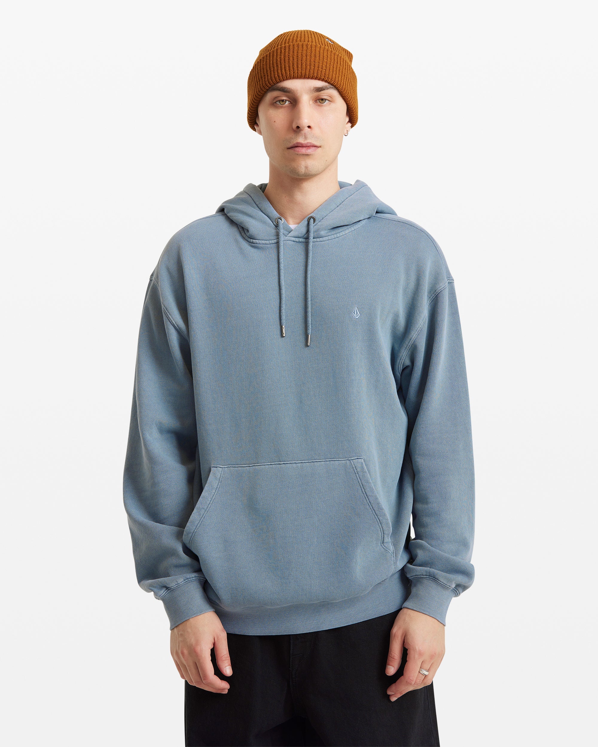 Volcom Men's Single Stone Pw Pullover Blue Wash
