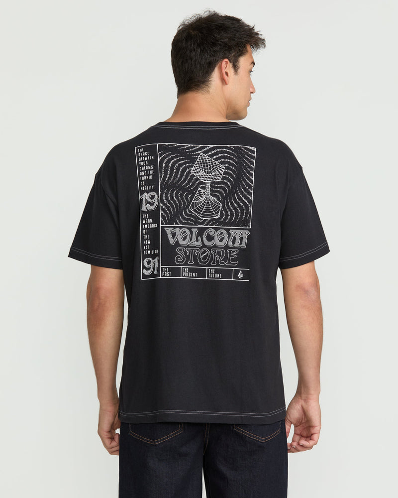 Volcom Men's Timewave Short Sleeve Tee Antique Black