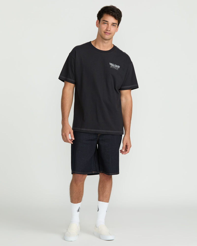 Volcom Men's Timewave Short Sleeve Tee Antique Black