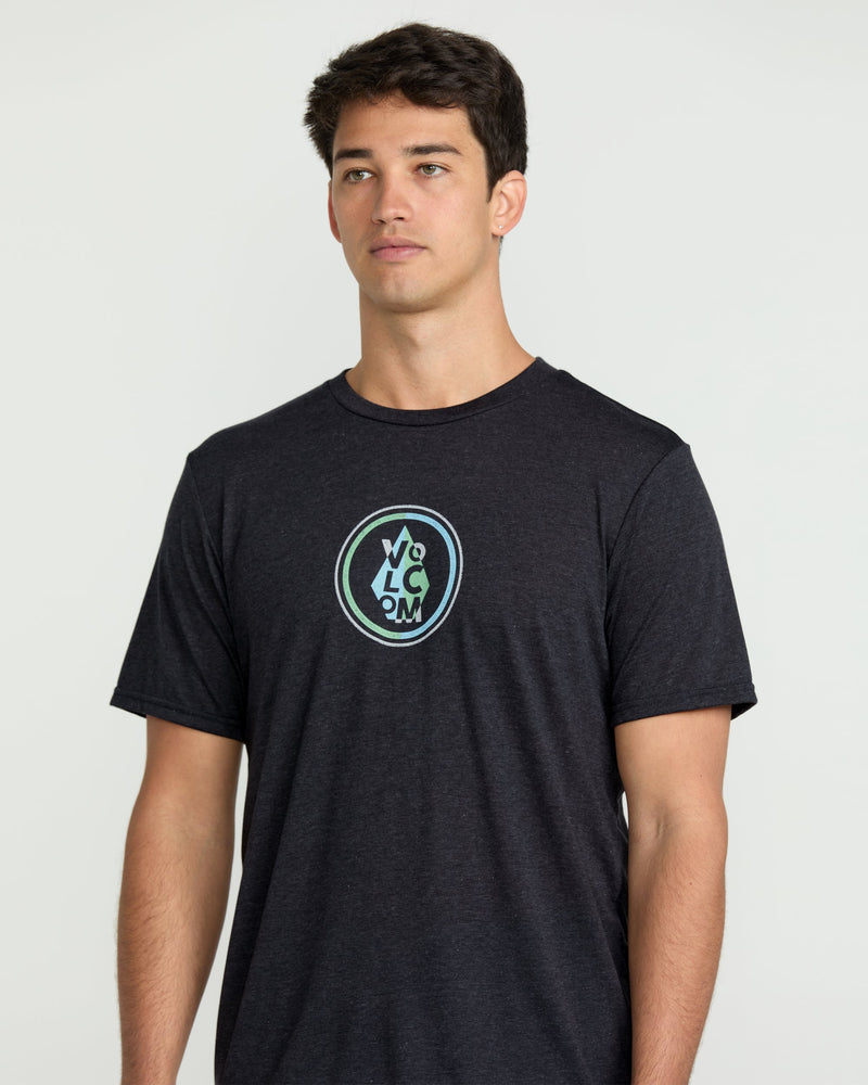 Men's Prisim Tech Short Sleeve Tee-Charcoal Heather-Volcom