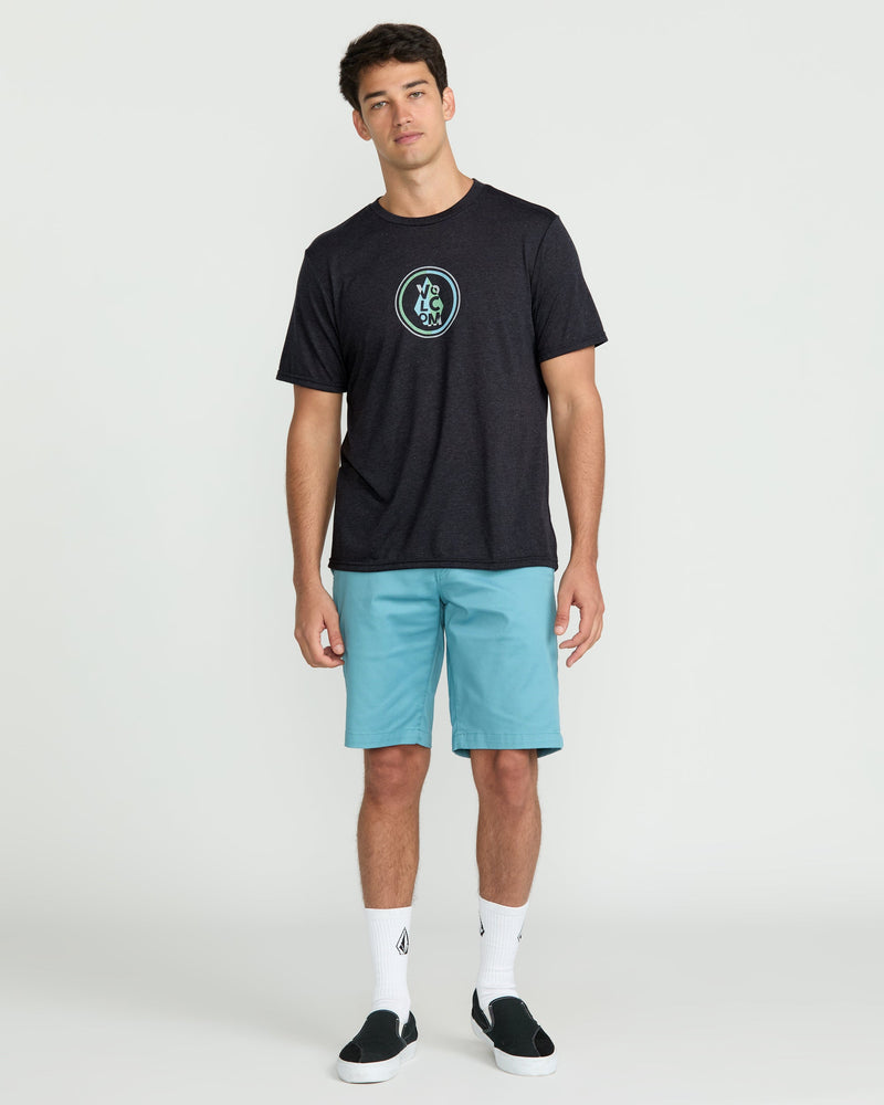 Men's Prisim Tech Short Sleeve Tee-Charcoal Heather-Volcom