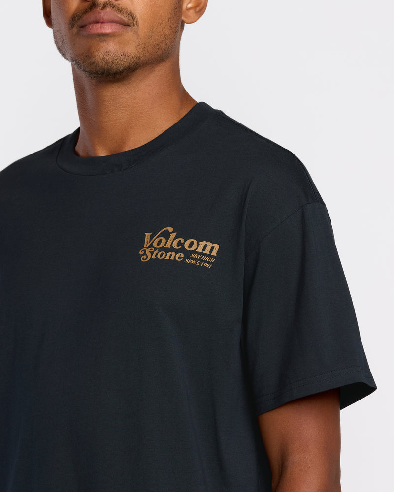 Volcom Men's Sky High Short Sleeve Tee Antique Black