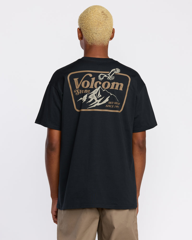 Volcom Men's Sky High Short Sleeve Tee Antique Black