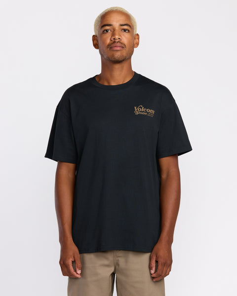 Volcom Men's Sky High Short Sleeve Tee Antique Black