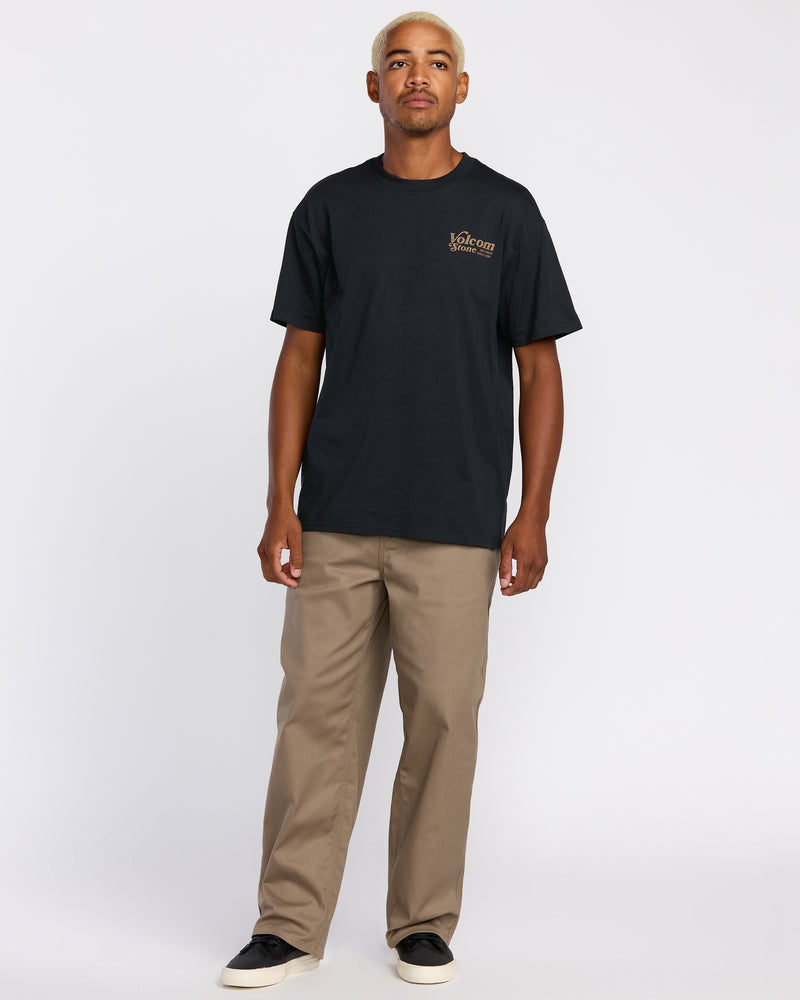 Volcom Men's Sky High Short Sleeve Tee Antique Black