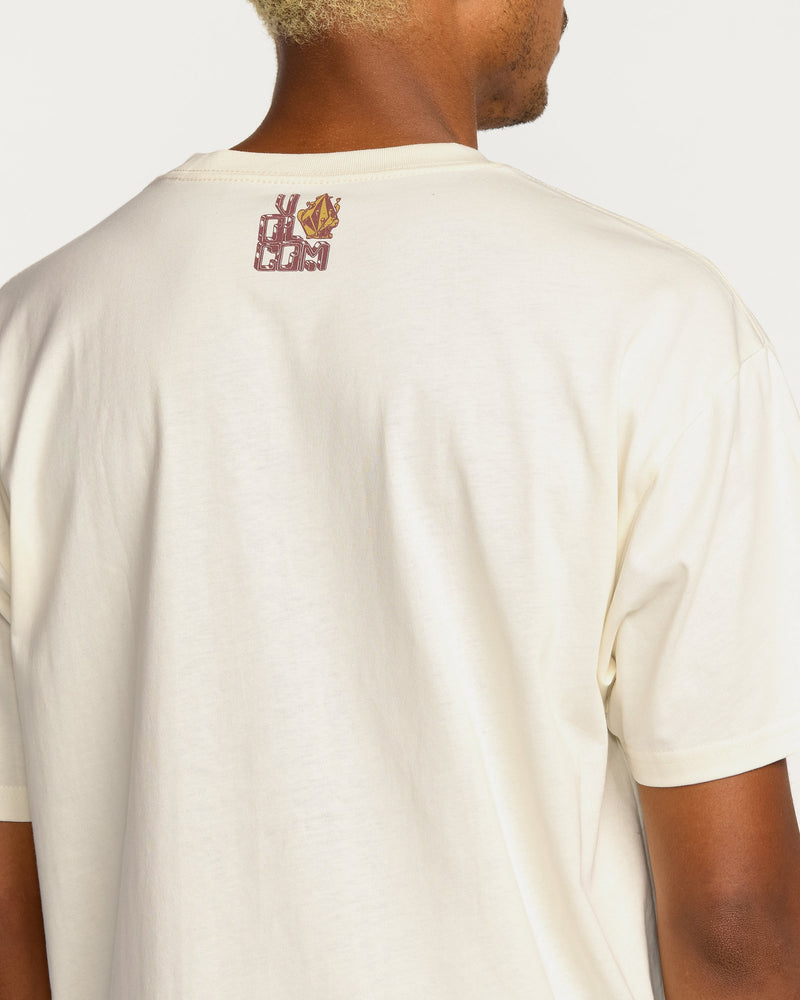 Volcom Men's Featured Artist Callum Rooney Short Sleeve Tee Off White