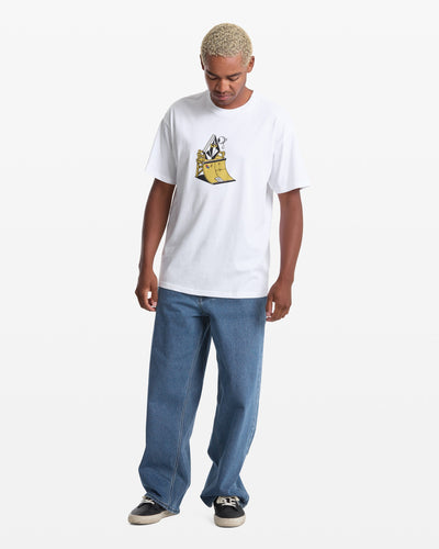 Volcom Men's Featured Artist Daniel Shepard Walleye Short Sleeve Tee White