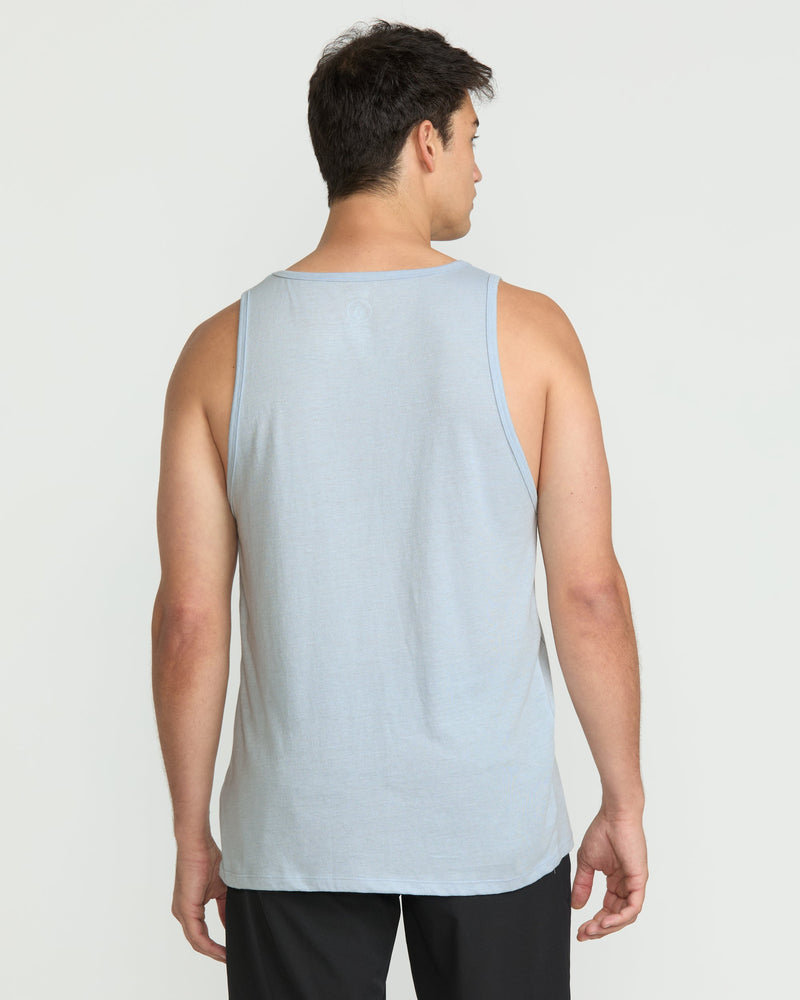 Volcom Men's Solid Heather Tank Carolina Blue