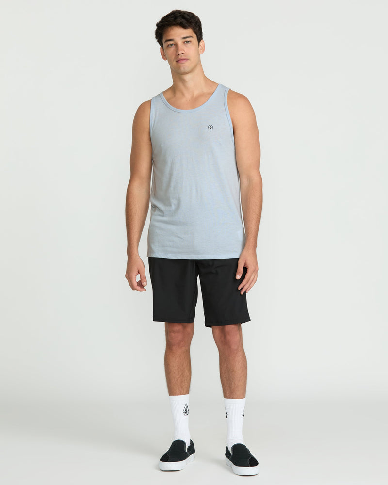 Volcom Men's Solid Heather Tank Carolina Blue