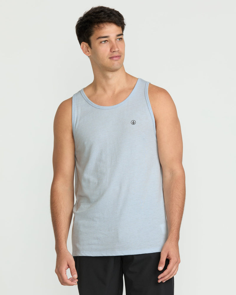 Volcom Men's Solid Heather Tank Carolina Blue