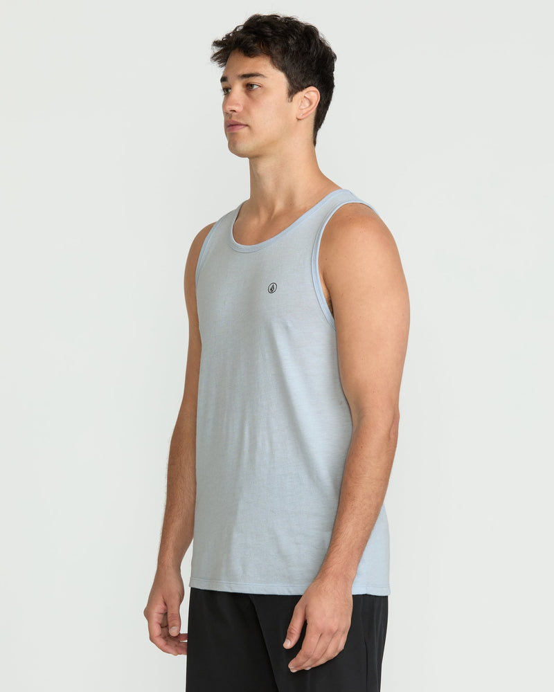 Volcom Men's Solid Heather Tank Carolina Blue