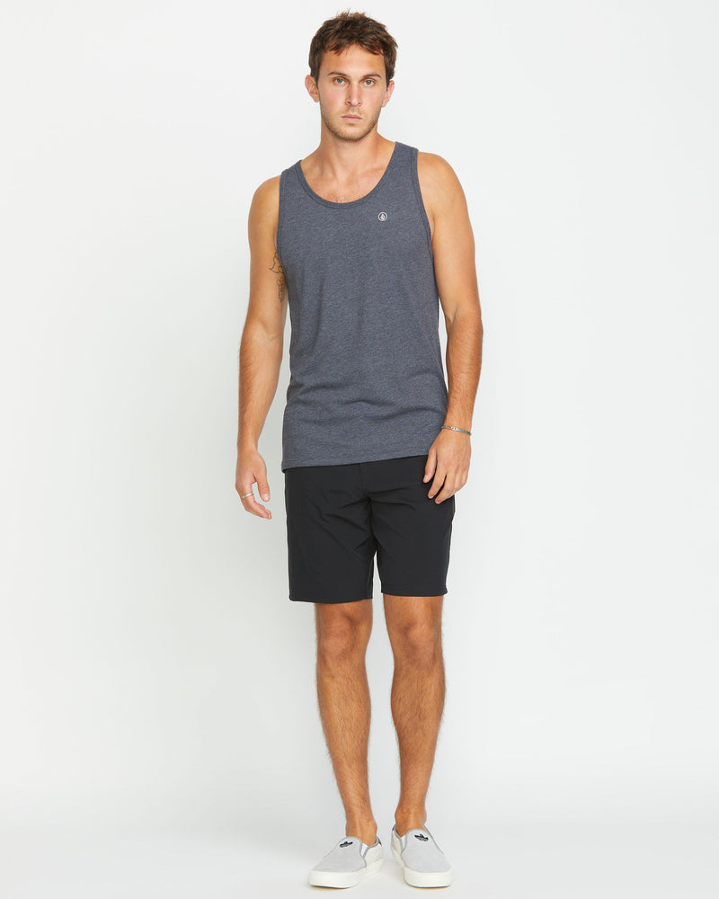 Volcom Men's Solid Heather Tank Dark Black Heather