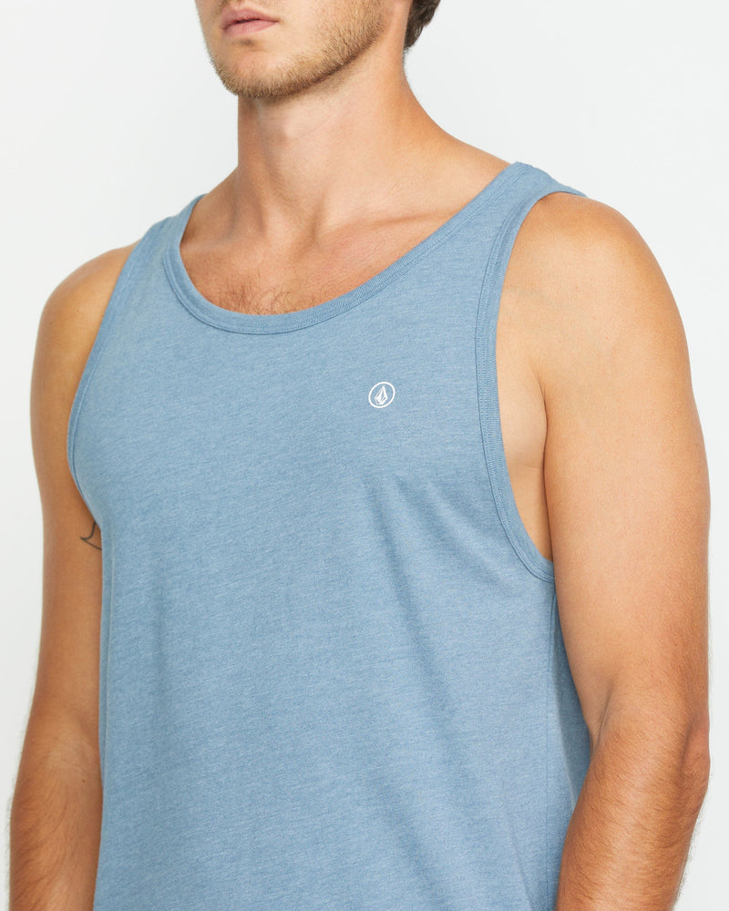 Volcom Men's Solid Heather Tank Stormy Blue