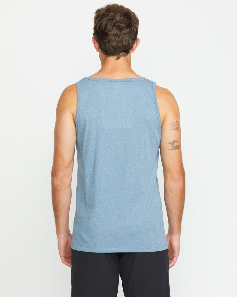 Volcom Men's Solid Heather Tank Stormy Blue