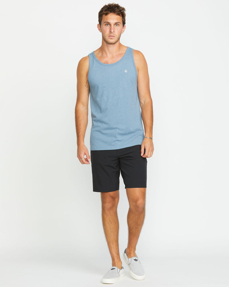 Volcom Men's Solid Heather Tank Stormy Blue