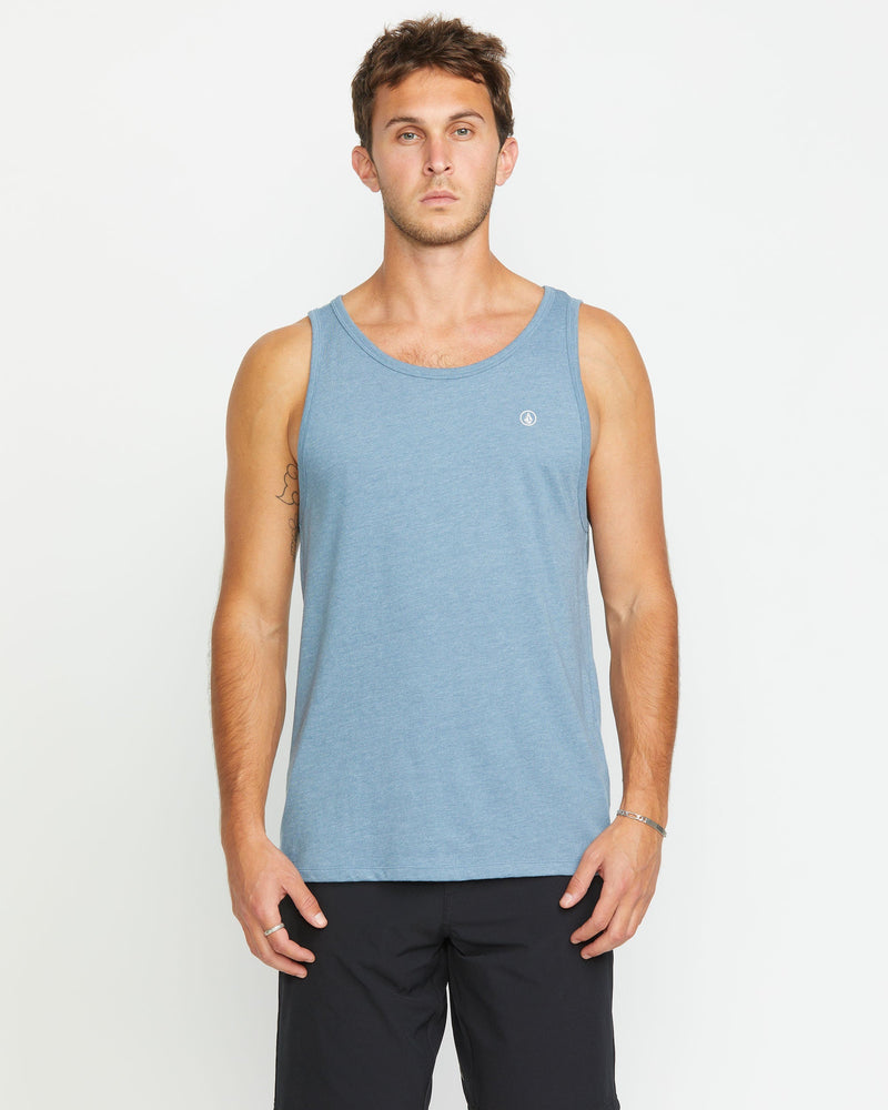 Volcom Men's Solid Heather Tank Stormy Blue